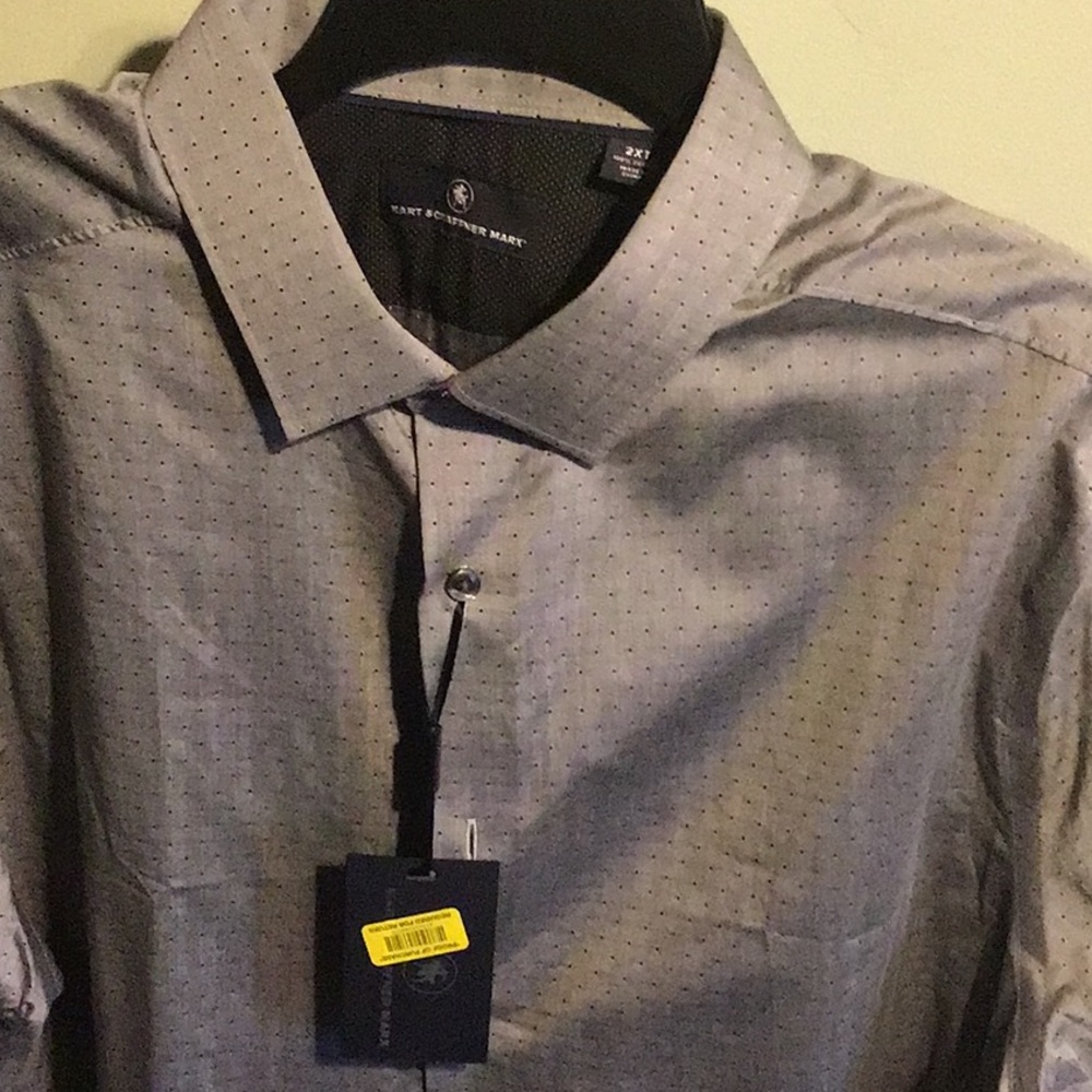 Hart Schaffner Marx Gray Dress Shirt